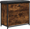 vidaXL - Schoenenbankje - met - klaplade - 62x32x56 - cm - gerookt - eikenkleurig