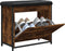 vidaXL - Schoenenbankje - met - klaplade - 62x32x56 - cm - gerookt - eikenkleurig