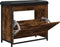 vidaXL - Schoenenbankje - met - klaplade - 62x32x56 - cm - gerookt - eikenkleurig
