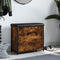 vidaXL - Schoenenbankje - met - klaplade - 62x32x56 - cm - gerookt - eikenkleurig