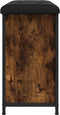 vidaXL - Schoenenbankje - met - klaplade - 62x32x56 - cm - gerookt - eikenkleurig