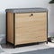 vidaXL - Schoenenbankje - met - klaplade - 62x32x56 - cm - sonoma - eikenkleurig
