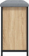 vidaXL - Schoenenbankje - met - klaplade - 62x32x56 - cm - sonoma - eikenkleurig