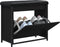 vidaXL - Schoenenbankje - met - klaplade - 62x32x56 - cm - zwart