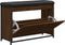 vidaXL - Schoenenbankje - met - klaplade - 82x32x56 - cm - bruin - eikenkleur