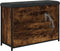 vidaXL - Schoenenbankje - met - klaplade - 82x32x56 - cm - gerookt - eikenkleurig