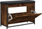 vidaXL - Schoenenbankje - met - klaplade - 82x32x56 - cm - gerookt - eikenkleurig