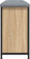 vidaXL - Schoenenbankje - met - klaplade - 82x32x56 - cm - sonoma - eikenkleurig