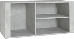 vidaXL - Schoenenkast - 100x35x45 - cm - bewerkt - hout - betongrijs