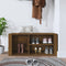 vidaXL - Schoenenkast - 100x35x45 - cm - bewerkt - hout - bruin - eikenkleur