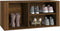 vidaXL - Schoenenkast - 100x35x45 - cm - bewerkt - hout - bruin - eikenkleur