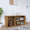 vidaXL - Schoenenkast - 100x35x45 - cm - bewerkt - hout - gerookt - eikenkleurig