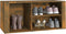 vidaXL - Schoenenkast - 100x35x45 - cm - bewerkt - hout - gerookt - eikenkleurig