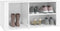 vidaXL - Schoenenkast - 100x35x45 - cm - bewerkt - hout - hoogglans - wit