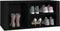 vidaXL - Schoenenkast - 100x35x45 - cm - bewerkt - hout - zwart