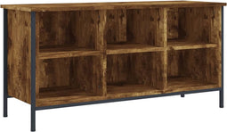 vidaXL - Schoenenkast - 100x35x50 - cm - bewerkt - hout - gerookt - eikenkleurig