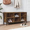 vidaXL - Schoenenkast - 100x35x50 - cm - bewerkt - hout - gerookt - eikenkleurig