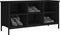 vidaXL - Schoenenkast - 100x35x50 - cm - bewerkt - hout - zwart