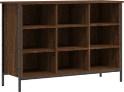 vidaXL - Schoenenkast - 100x35x70 - cm - bewerkt - hout - bruin - eikenkleur