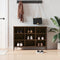 vidaXL - Schoenenkast - 100x35x70 - cm - bewerkt - hout - bruin - eikenkleur