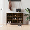 vidaXL - Schoenenkast - 100x35x70 - cm - bewerkt - hout - gerookt - eikenkleurig