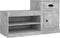 vidaXL - Schoenenkast - 100x42x60 - cm - bewerkt - hout - betongrijs
