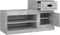vidaXL - Schoenenkast - 100x42x60 - cm - bewerkt - hout - betongrijs