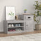 vidaXL - Schoenenkast - 100x42x60 - cm - bewerkt - hout - betongrijs