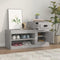 vidaXL - Schoenenkast - 100x42x60 - cm - bewerkt - hout - betongrijs