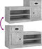 vidaXL - Schoenenkast - 100x42x60 - cm - bewerkt - hout - betongrijs
