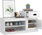 vidaXL - Schoenenkast - 100x42x60 - cm - bewerkt - hout - gerookt - eikenkleurig