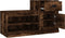 vidaXL - Schoenenkast - 100x42x60 - cm - bewerkt - hout - gerookt - eikenkleurig