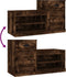 vidaXL - Schoenenkast - 100x42x60 - cm - bewerkt - hout - gerookt - eikenkleurig