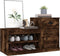 vidaXL - Schoenenkast - 100x42x60 - cm - bewerkt - hout - gerookt - eikenkleurig