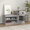 vidaXL - Schoenenkast - 100x42x60 - cm - bewerkt - hout - grijs - sonoma - eikenkleur