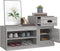 vidaXL - Schoenenkast - 100x42x60 - cm - bewerkt - hout - grijs - sonoma - eikenkleur