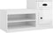 vidaXL - Schoenenkast - 100x42x60 - cm - bewerkt - hout - hoogglans - wit