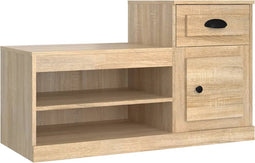 vidaXL - Schoenenkast - 100x42x60 - cm - bewerkt - hout - sonoma - eikenkleurig