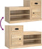 vidaXL - Schoenenkast - 100x42x60 - cm - bewerkt - hout - sonoma - eikenkleurig