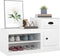 vidaXL - Schoenenkast - 100x42x60 - cm - bewerkt - hout - wit