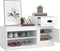 vidaXL - Schoenenkast - 100x42x60 - cm - bewerkt - hout - wit