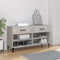 vidaXL - Schoenenkast - 102x35x55 - cm - bewerkt - hout - betongrijs