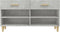 vidaXL - Schoenenkast - 102x35x55 - cm - bewerkt - hout - betongrijs