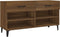 vidaXL - Schoenenkast - 102x35x55 - cm - bewerkt - hout - bruin - eikenkleur