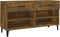 vidaXL - Schoenenkast - 102x35x55 - cm - bewerkt - hout - gerookt - eikenkleurig