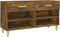vidaXL - Schoenenkast - 102x35x55 - cm - bewerkt - hout - gerookt - eikenkleurig