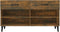 vidaXL - Schoenenkast - 102x35x55 - cm - bewerkt - hout - gerookt - eikenkleurig