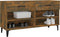 vidaXL - Schoenenkast - 102x35x55 - cm - bewerkt - hout - gerookt - eikenkleurig