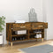 vidaXL - Schoenenkast - 102x35x55 - cm - bewerkt - hout - gerookt - eikenkleurig