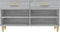vidaXL - Schoenenkast - 102x35x55 - cm - bewerkt - hout - grijs - sonoma - eikenkleur